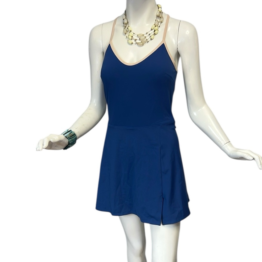 JoyLab Blue Sleeveless Workout Dress with Shorts